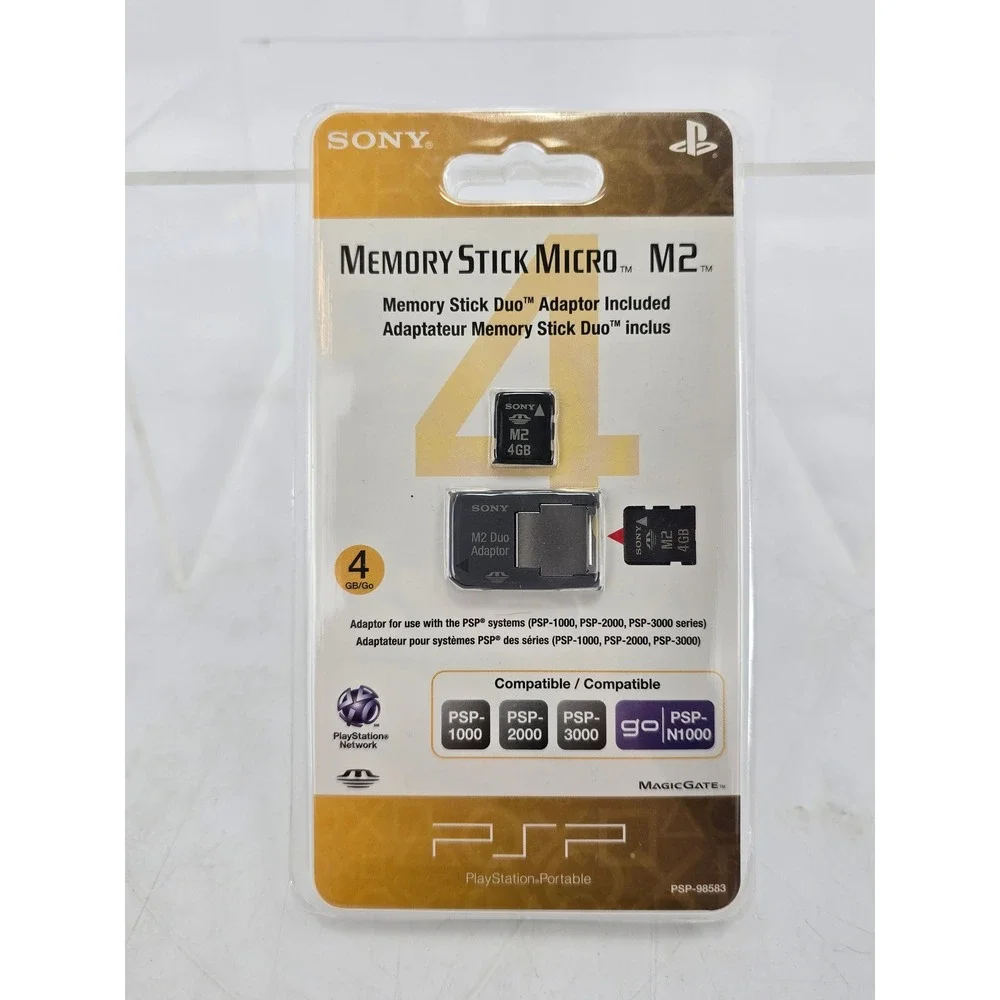 Sony Memory Stick Micro M2 4GB Memory Card for PSP Black NEW